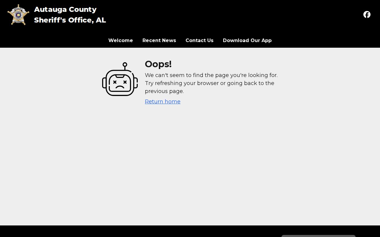 Autauga County arrest records current roster landing page