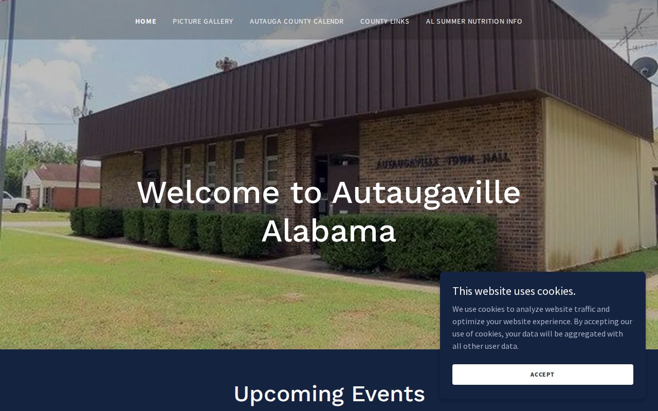 Official Autaugaville Town Hall contact page
