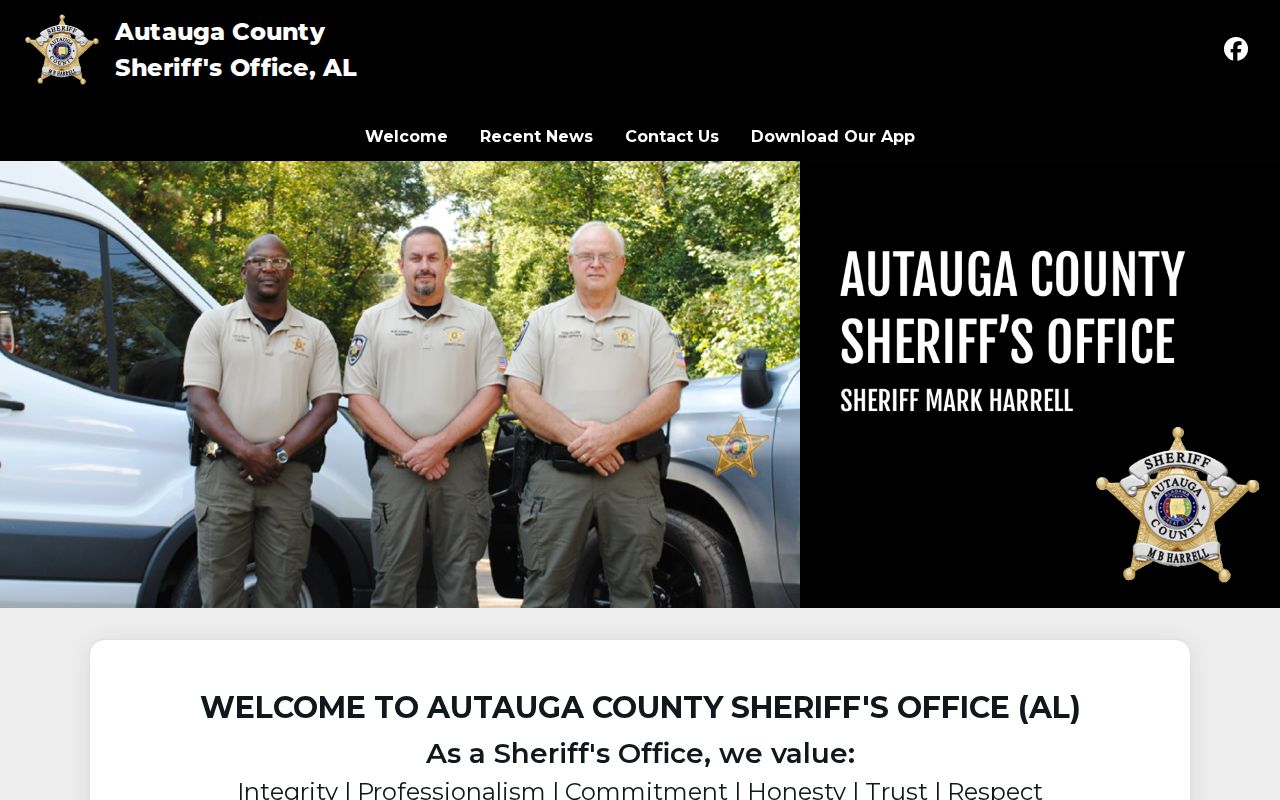 Autauga County criminal history Sheriff's Office source